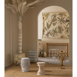 Georgetown Brass Drinks Table: Whimsical Lobster Accent for Coastal Homes, Perfect for Happy Hour!