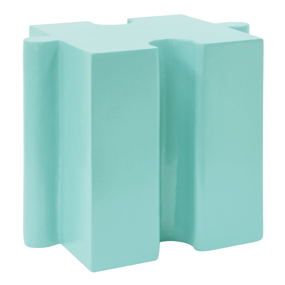 English Elm Christopher Knight Home® - Puzzle Art Side Table - Modular Light Green Mgo Table For Indoor & Outdoor Use, Custom Layouts Available N770P347932G