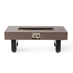 English Elm 42_Inch Contemporary Iron Fire Pit Table – Durable, Propane-Powered, Perfect For Outdoor Gatherings! W3131P277178