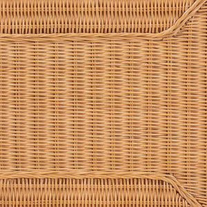 English Elm Bohemian Braided Rattan Coffee Table with Open Shelf for Organic Living Room Style B2750P467768