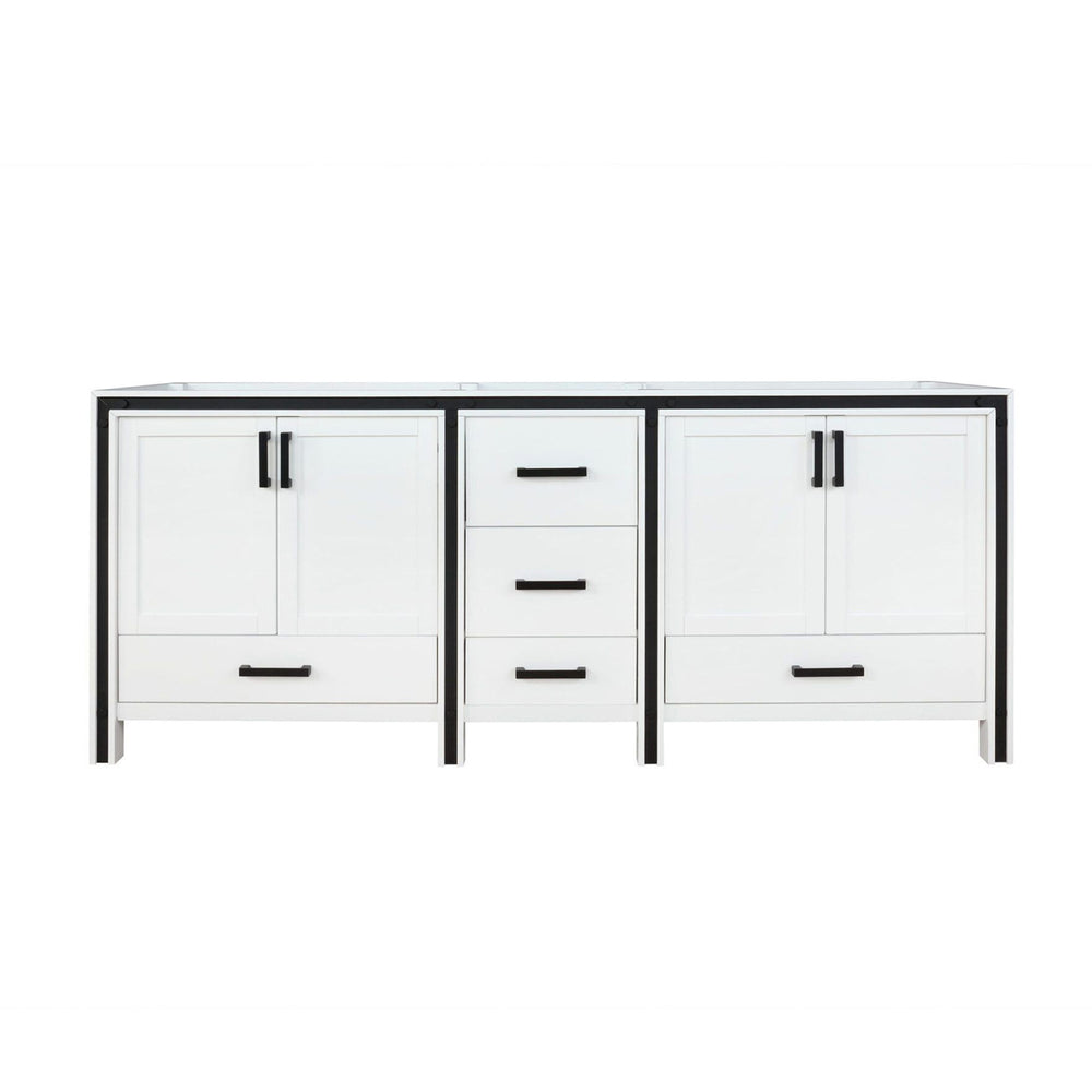 English Elm White Double Bath Vanity 84-in W x 22-in D Solid Wood Frame E0 Plywood, Soft-Close Drawers, Fully Assembled, Ample Storage B2731P260749