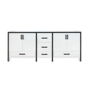 English Elm White Double Bath Vanity 84-in W x 22-in D Solid Wood Frame E0 Plywood, Soft-Close Drawers, Fully Assembled, Ample Storage B2731P260749