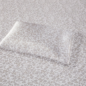 JLA Home Madison Park Essentials - Sheet Satin Luxury Set with Silky, Wrinkle-Resistant Finish and Elegant Marble-Patterned Blue Design Taupe Leopard MPE20-993