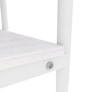 English Elm Set Of 2 Modern Rectangle End Tables With Tempered Glass Top & Sturdy Mdf Shelf For Living Room Decor W241P184254-GIGA