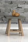 Modrest Civic Modern Concrete & Acacia End Table