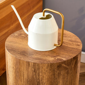 English Elm The Cylindrical Table - Stylish Multi-Use Solution For Small Spaces, Coffee Table & Desk Alternative W1151P200296-GIGA