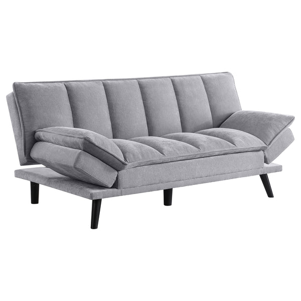 English Elm Fullerton Velvet Channel Tufted Convertible Sleeper Sofa with Splayed Legs for Studio Spaces B062P447778