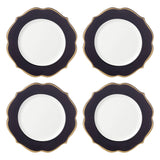 Lenox Contempo Luxe Black Accent Plates, Set of 4 White, WHITE PORCELAIN 896841