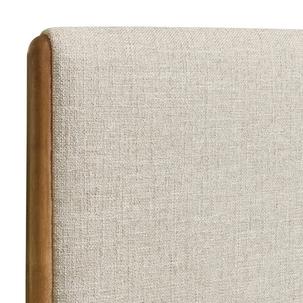 Bernhardt Bernhardt Brasea Upholstered Panel Bed Mahogany Wood Posts Modern Retro Bedroom King K2298