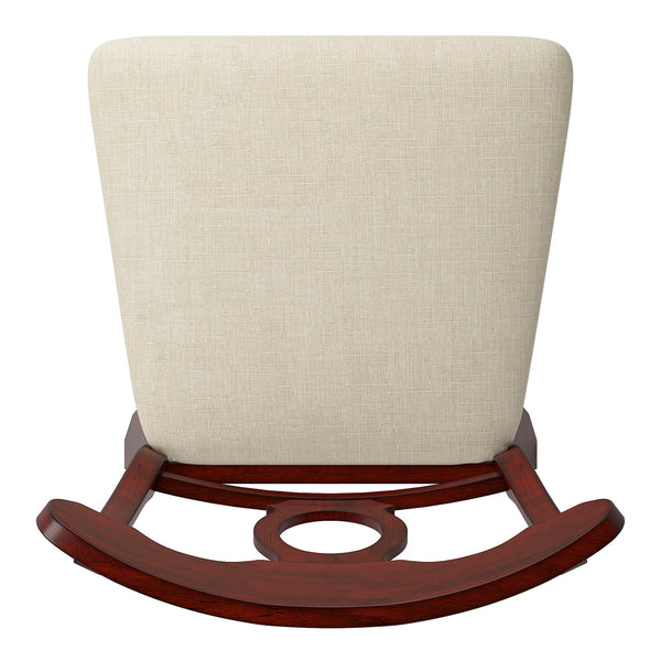 Homelegance By Top-Line Juliette Napoleon Back Wood Swivel Bar Stool Red Rubberwood