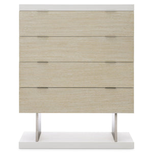 Bernhardt Bernhardt Solaria Tall Drawer Chest Reimagined: Rustic-Modern Oak & Nickel Accents, Vertical Storage Artistry 310117