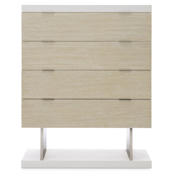 Bernhardt Bernhardt Solaria Tall Drawer Chest Reimagined: Rustic-Modern Oak & Nickel Accents, Vertical Storage Artistry 310117