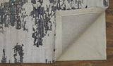 Feizy Rugs Zarah Viscose/Wool Hand Tufted Bohemian & Eclectic Rug Ivory/Gray/Blue 2'-6" x 12'