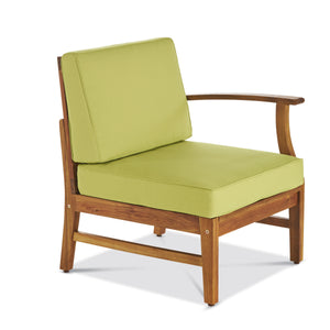 English Elm Perla Armless Accent Chair Tailored Low Profile Upholstered Seat for Living Room 58941.00L-R-CON-M2GRN-59098.00