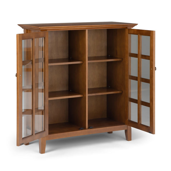 English Elm Acadian 39" Solid Wood Transitional Storage Cabinet - Elegant Light Golden Brown Charm & Versatility B136P159407