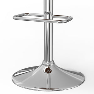 English Elm Lowell Adjustable Swivel Bar Stool - Modern Stone Grey Vegan Leather & Bentwood Comfort Design B136P158834