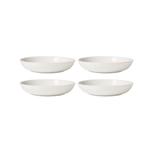 Lenox French Perle Scallop Dinner Bowls, Set of 4 White, WHITE STONEWARE 897192