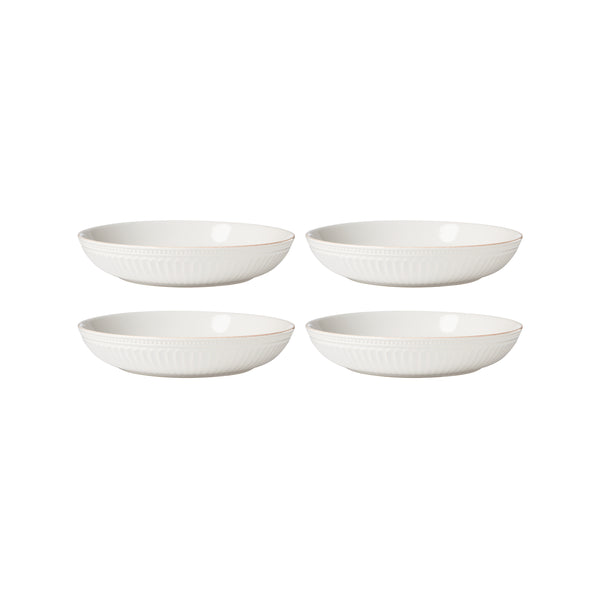 Lenox French Perle Scallop Dinner Bowls, Set of 4 White, WHITE STONEWARE 897192
