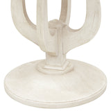 Two-Toned Entry Table with Harp-Shaped Base Multi with Antique white and natural finish P301664 Pulaski Furniture