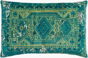 Surya Edgerton Hand Woven 14"L X 22"W Lumbar Pillow - Timeless Comfort For Your Cozy Home Décor Teal Cotton,Cotton Egn001-2214p