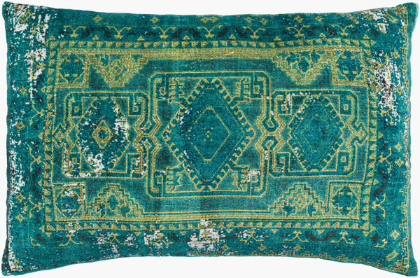 Surya Edgerton Hand Woven 14"L X 22"W Lumbar Pillow - Timeless Comfort For Your Cozy Home Décor Teal Cotton,Cotton Egn001-2214p