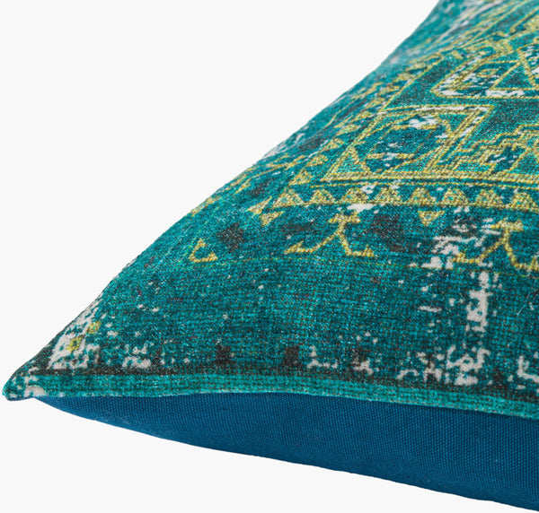 Surya Edgerton Hand Woven 14"L X 22"W Lumbar Pillow - Timeless Comfort For Your Cozy Home Décor Teal Cotton,Cotton Egn001-2214p