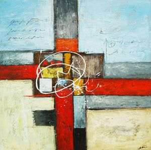 Surya Stunning 40"H X 40"W Framed Art Wall Decor - Made In Usa, Easy Care, 30-day Warranty Included! Main, Red Canvas Egp6012-4040