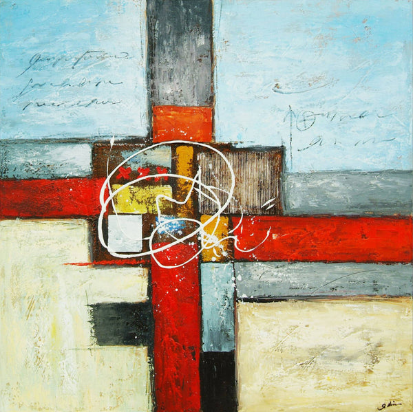 Surya Stunning 40"H X 40"W Framed Art Wall Decor - Made In Usa, Easy Care, 30-day Warranty Included! Main, Red Canvas Egp6012-4040