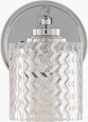 Surya Edgar Modern Wall Sconce - Stylish 6"L X 6"W X 8"H Light Fixture To Revitalize Your Home Decor Space Fixture, Metallic ,Nickel Iron Egr-001