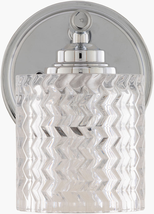 Surya Edgar Modern Wall Sconce - Stylish 6"L X 6"W X 8"H Light Fixture To Revitalize Your Home Decor Space Fixture, Metallic ,Nickel Iron Egr-001