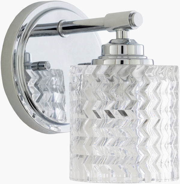 Surya Edgar Modern Wall Sconce - Stylish 6"L X 6"W X 8"H Light Fixture To Revitalize Your Home Decor Space Fixture, Metallic ,Nickel Iron Egr-001