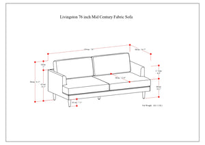 English Elm Livingston 76" Oversized Loveseat In Mist Grey - Eco-Friendly, Mid-Century Modern Comfort Sofa B136P159961