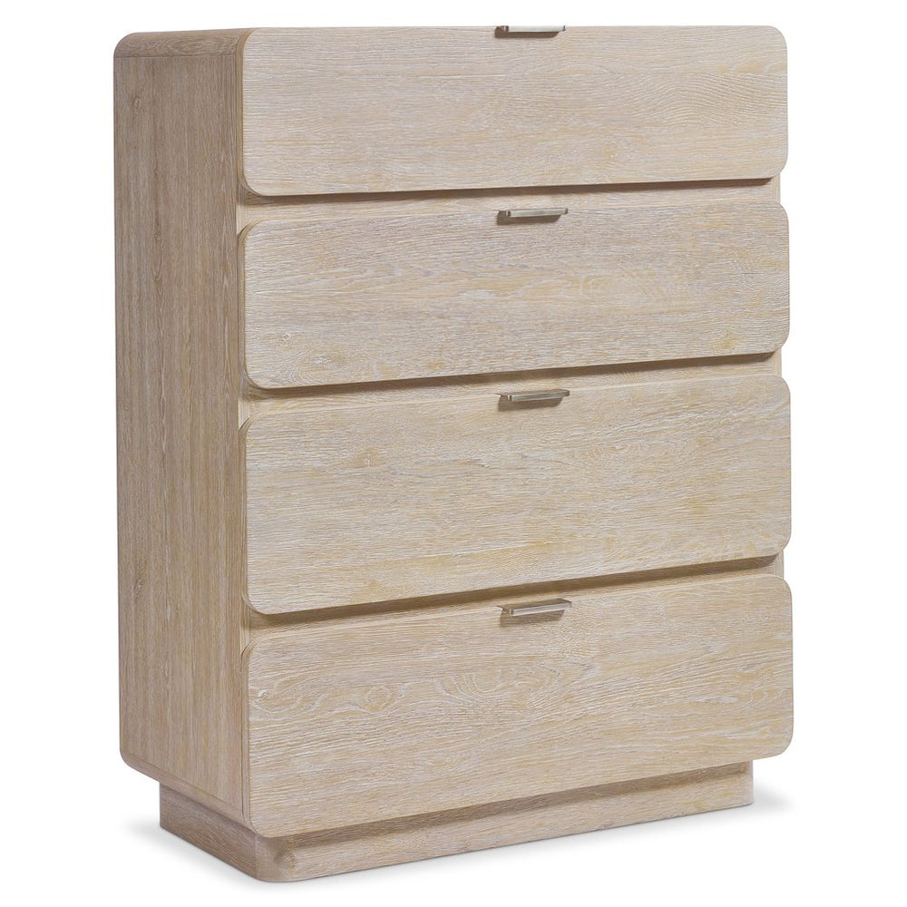 Bernhardt Bernhardt Antibes Tall Drawer Chest In Rustic Oak Roz Finish — 4 Spacious Drawers, Cast-Aluminum Pulls 350144