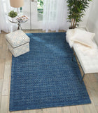 Nourison Perris PERR1 Handmade Woven No Border Indoor Only Contemporary  Rug Navy, Dark Blue 100% Wool 99446225399