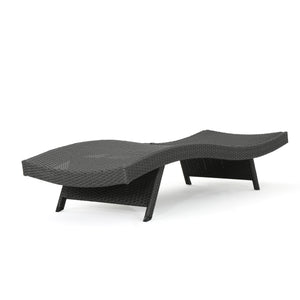 English Elm Christopher Knight Home® - Salem Pe Wicker Chaise Lounge - Stylish Grey Outdoor Seating With Weather-Resistant Comfort 52005.00GRY