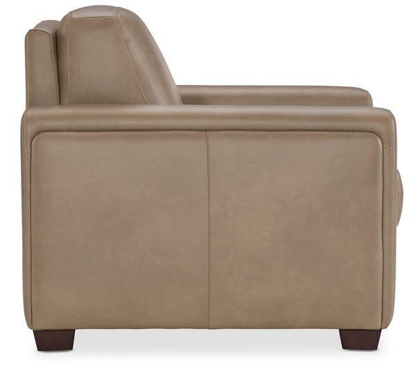 Hooker Furniture Griffin Top-grain Leather Accent Chair Transitional Tailored Seating for Living Rooms SS179-01-086