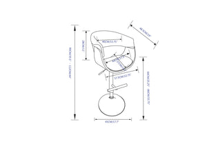 English Elm Sheldon Adjustable Swivel Bar Stool with Gas Lift and Walnut Bentwood Frame, Mid-Century Modern Design Dark Gray B136P159603