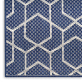 Nourison Horizon Indoor/Outdoor HOZ01 Machine Made Power-loomed Borderless Design Indoor/Outdoor Modern Outdoor Rug Navy, Navy 88% Polypropylene,12% Polyester 841491126561