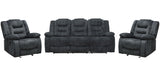 Bolton Manual Glider Reclining Living Room Set - Luxurious Velvet, Cozy Bucket Seats, Family-Friendly