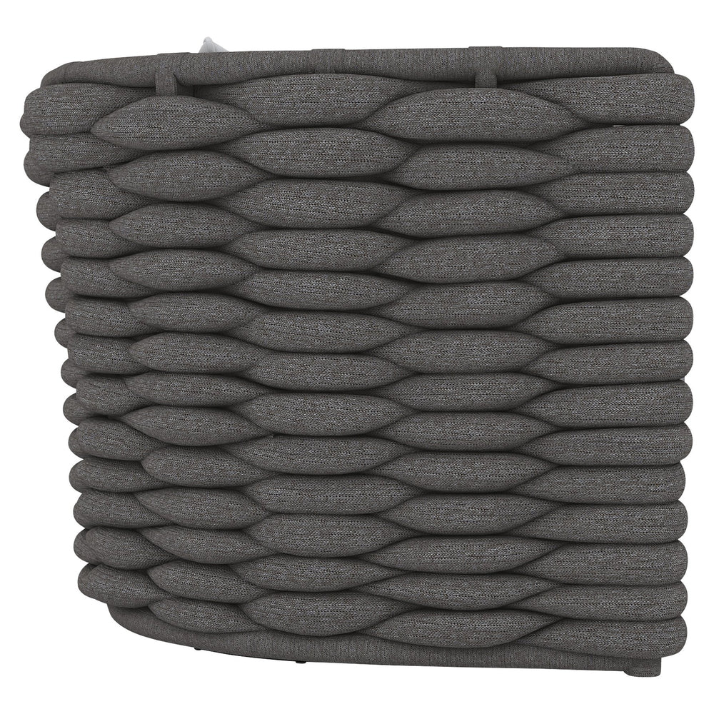 Bernhardt Bernhardt Wailea Handcrafted Outdoor Swivel Chair — Plush Cadet Gray Sock Weave, Aluminum Frame, 360° Rotation - Made to Order OP214SC