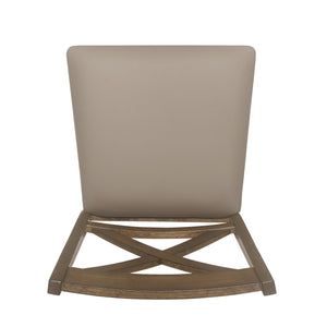 English Elm Christopher Knight Home® - Upholstered Wood Counter Stools Set of 2 – Farmhouse X-Back Rubberwood Seats, Antique Brown Comfort 69008.00ABRN