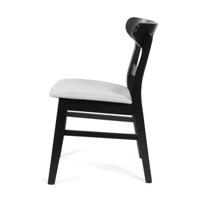 English Elm [video] Rubberwood Dining Chairs Set of 2 Upholstered Mid-century Seats for Modern Homes Light Grey 58915.00LGRY
