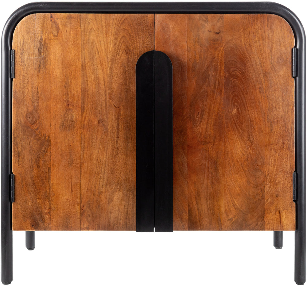 Ekholm EHLM-002 31"H x 33"W x 16"D Cabinet EHLM002-313316  Top: Black, Brown; Base: Black Surya