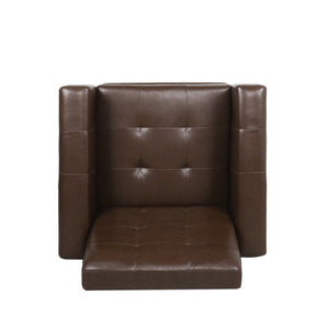 English Elm Christopher Knight Home® - RECLINER ergonomic PU leather lounge chair with plush padding and supportive design for home comfort and style Dark Brown 71978.00PUDBRN