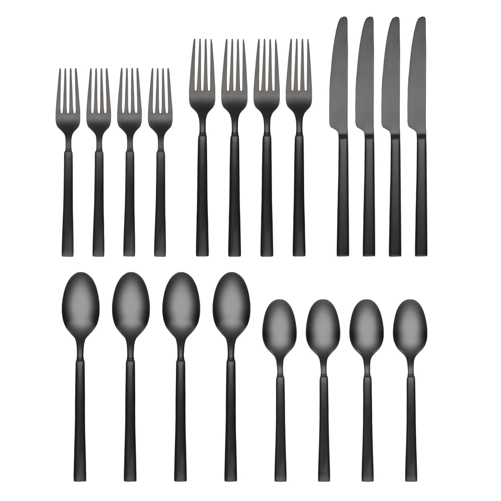 Lenox Cambridge Gailann Black Satin 20-Piece Flatware Set NO COLOR METAL 518820R