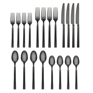 Lenox Cambridge Gailann Black Satin 20-Piece Flatware Set NO COLOR METAL 518820R