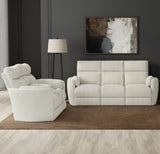 Parker House Radius - Mega Ivory Power Reclining Sofa And Loveseat Off White 100% Polyester (S) Mrad-32p-mgiv