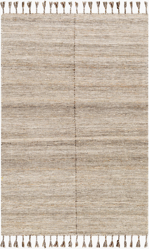 Surya Esther Handmade Rug - Eco-friendly 2' X 3' Cottage Design With Fringe, Durable & Stylish For Any Room Beige Recycled Pet Yarn Ehr2300-23