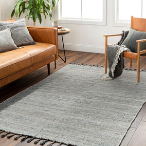 Surya Esther Handmade Rug - Eco-friendly 2' X 3' Cottage Design With Fringe, Durable & Stylish For Any Room Beige Recycled Pet Yarn Ehr2302-576