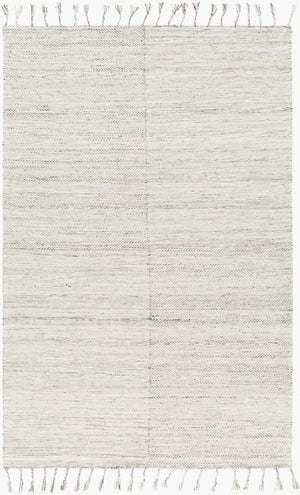 Surya Esther Handmade Rug - Eco-friendly 2' X 3' Cottage Design With Fringe, Durable & Stylish For Any Room Beige Recycled Pet Yarn Ehr2303-23